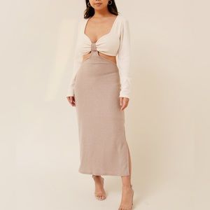 two toned maxi dress